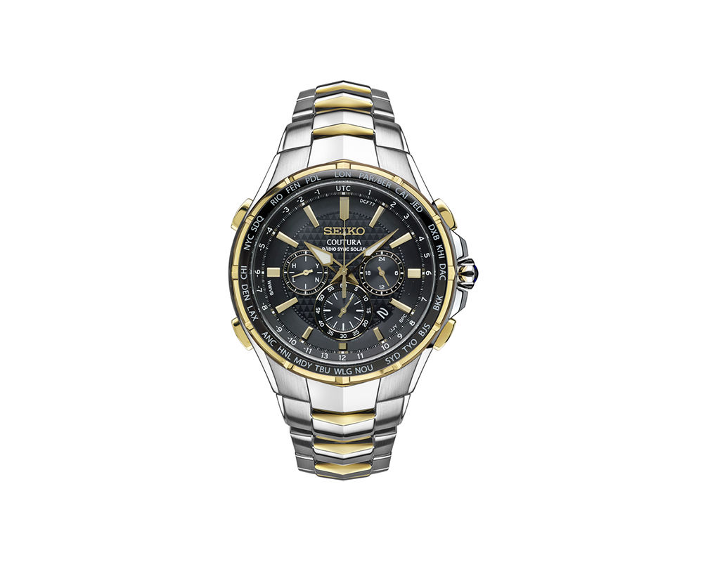 Seiko Coutura world time function watch