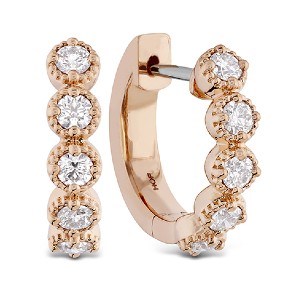 Diamond-studded Huggies Earrings