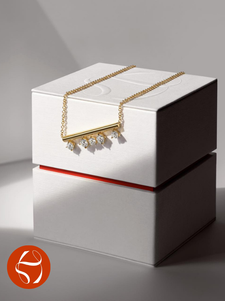 Hearts on Fire Valentine's Day Hearts on Fire Valentine's Day image featuring a necklace on a white box
