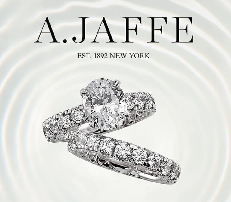 A.JAFFE A.JAFFE banner - EST. 1982 NEW YORK, featuring engagement rings