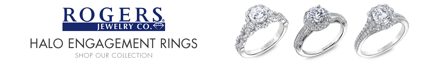 Halo Engagement Rings at Rogers Jewelry Co.