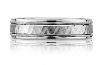 A Two Tone wedding band from A.JAFFE, available at Rogers Jewelry Co.